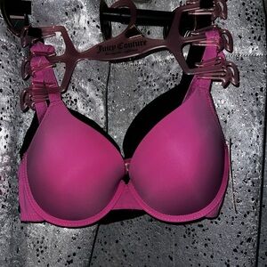 Juicy Couture Pink and Black Women's Bra Set